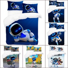 Astro Bot 3D-Druck Bettbezug Kissenbezüge 2pcs Bettwäsche-Set Single: 135x200cm