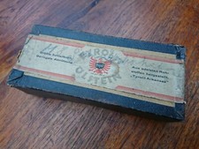 alte Schachtel Karton von Tyrolit Arkansas Ölstein Schleifstein