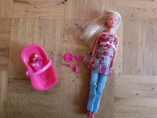 Barbie Schwanger mit Baby Bauch Trage Spielzeug Decke Teller