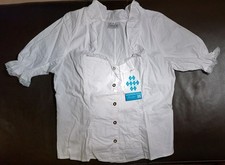 Damen Trachtenbluse, Dirndl Bluse, Bluse, Weiß, Größe 42, Dirndl, Oktoberfest