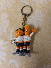 Schlüsselanhänger vintage Fussball WM 1974 Tip und Tap Maskottchen