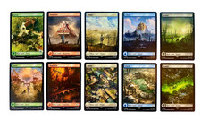 MTG | Fallout | Complete Full Art Land Set | 10 Karten | NM | EN