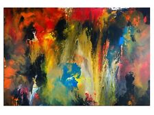 BURGSTALLER Abstrakte Kunst orange bunt Wandbild XL Acrylbild MODERNE MALEREI