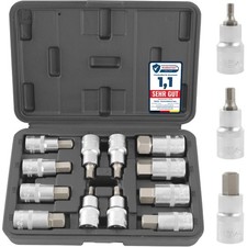 TECPO STECKSCHLÜSSEL SATZ 5-22mm SECHSKANT NÜSSE 1/2 passend für INBUS SCHRAUBEN