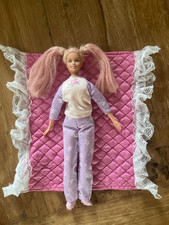 vintage Dreamglow Schlafbarbie 2001 + Bettdecke 1985 Mattel