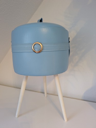 Nähkorb vintage hellblau - vintage, mit