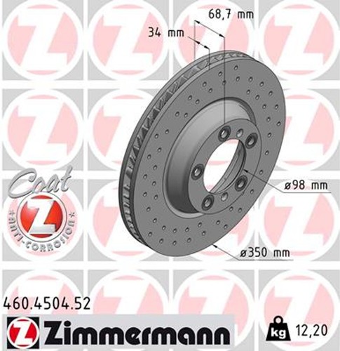 Zimmermann bremsscheibe - 1x,
