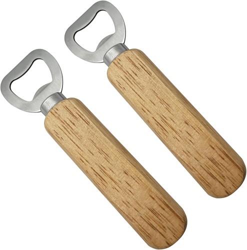 Flaschenöffner holz 14cm - holz, 2er