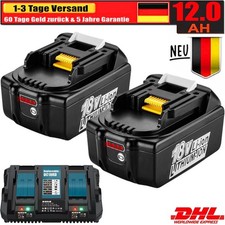 4X 18V 6,0Ah Akku-Set für Makita BL1840B/BL1860B – LED-Anzeige & Doppellader