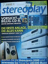 STEREOPLAY 7/00,B&M BM 4,JBL TI 2K,PS 15,T+A R 1220 R DD 1210 R DVD,KLIPSCH RF 3