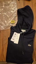 LACOSTE Herren Kapuzenpullover Gr. 5 / L - marine - NEU! Mit Lacoste Tragetasche