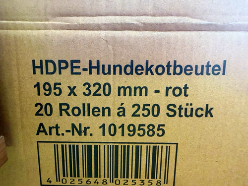 Hdpe hundekot abfallbeutel rot - hdpe,