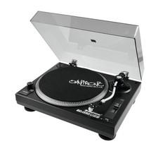 B-WARE Omnitronic BD-1390 USB-Plattenspieler schwarz riemengetriebener Turntable