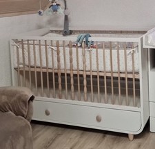 Babybett MYLLRA mit Schubfach, weiß, 70x140 cm
