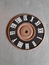 Zifferblatt für Kuckucksuhr aus Holz 10,5 cm  braun - neuwertig