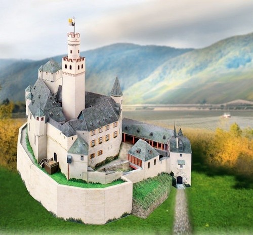 Marksburg 160 kartonmodell - marksburg, 1:160
