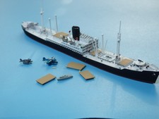 Modellschiff 1:1250 "KORMORAN" (1938) Deutsche Handelsschiff umgeb. Hilfskreuzer