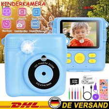 Kinderkamera Sofortbildkamera 1080P 2,4 Zoll Bildschirm Digitalkamera Geschenk