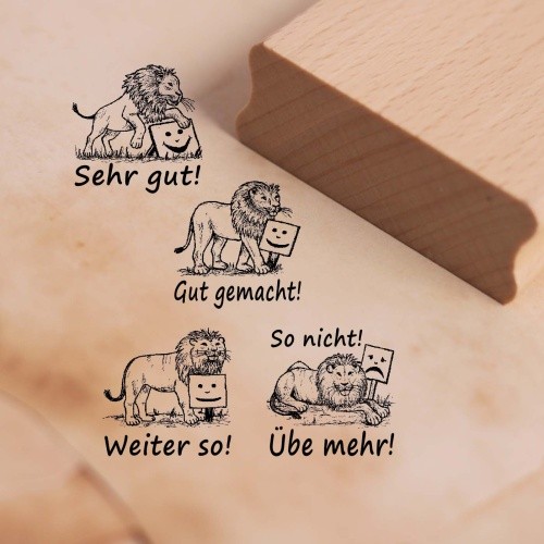 Lehrerstempel löwen set - löwen,