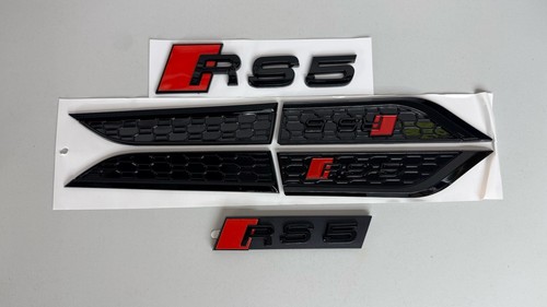 Audi rs5 emblem set schwarz - rs5,