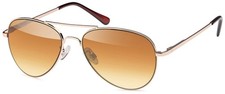 Pilotenbrille Pornobrille Sonnenbrille Gold Braun 2988