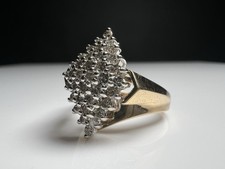 14K Gold Cluster Ring