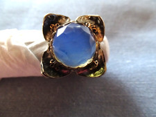 großer Damen Silberring 925 mit stein/Regenbogen Mondstein blauschimmernd Gr.53