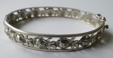 Armreif Rosendekor 835 Silber