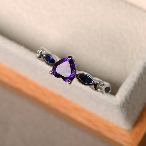 Lila amethyst ring ehering - ring,
