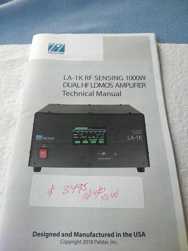 Palstar technical manual - manual, la-1k