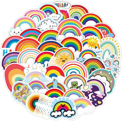Regenbogen aufkleber - regenbogen,