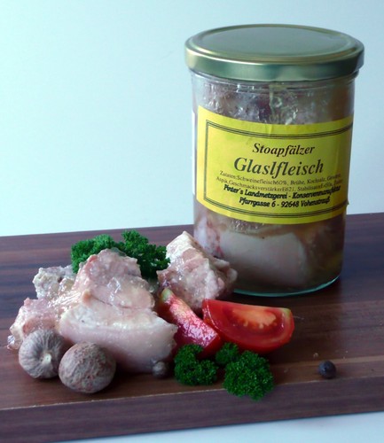 Glaslfleisch konserve im - konserve,