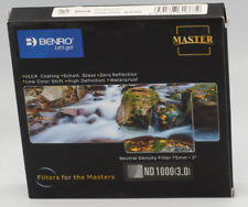 Benro Master Serie ND 1000 (3.0)  10-STOP Neutral Density ND Flächenfilter 75x75