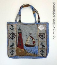 Einkaufstasche Jutebeutel Jutetasche Tragetasche Gobelin Cityshopper MARITIM blu