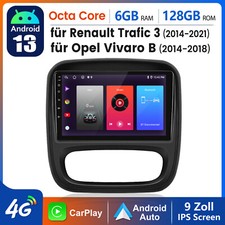 Für Renault Trafic Nissan DAB+ Carplay Android 13 Autoradio GPS Navi SWC 6+128GB