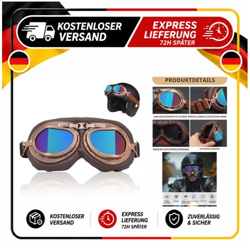 Motorradbrille retro vintage - motorradbrille,