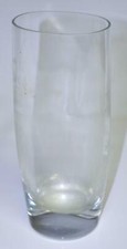 (e0004) Vase / Glasvase oval gebraucht aus Haushaltsauflösung, H19 Ö5*8