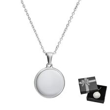 Damen Halskette Edelstahl mit weißem Keramik Anhänger in hübscher Geschenkbox