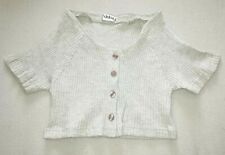 Schulterjacke Jacke grau silber Glitzer elegant von Frapp Gr.ca. 38/40 *TOP*