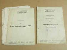 Schaeff FT4 Front-Anbaubagger und HT20 GH1 Zweischalengreifer Ersatzteillisten