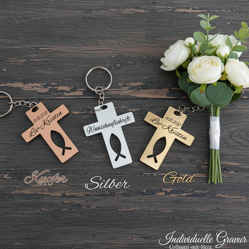 Schlüsselanhänger kreuz - kreuz, +