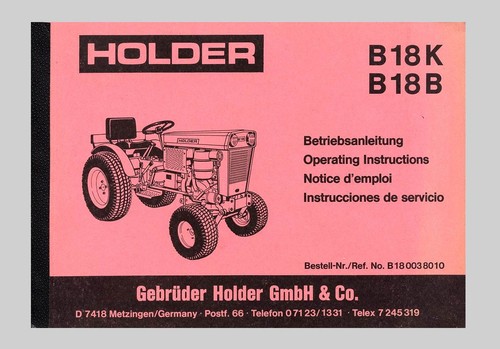 Holder b 18 - 18, k 