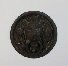 Antiker Türzieher/Türklopfer Messing Löwenkopf (433-28 H30)