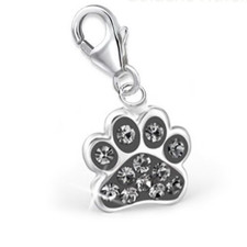 Kristall Pfötchen Pfote Charm