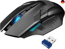 TECKNET Kabellose Gaming Maus, Raptor 2.4G Spieletauglichen Wireless Gamer Maus
