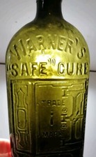 Antike Warner's safe cure Flasche Frankfurt a.M.  Grün / Apotheke / Reklame 