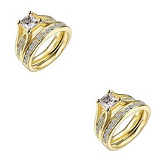  2 PCS Verlobungsring Hochzeit