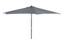 Holz-Sonnenschirm 3m anthrazit