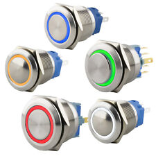 Drucktaster Druckschalter 16mm 19mm 22mm 25mm flach gewölbt hervorstehend LED