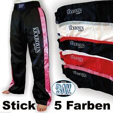 BAY® STICK Kickboxhose Kickboxhosen Kickbox Hose Kickboxen schwarz rot weiß pink